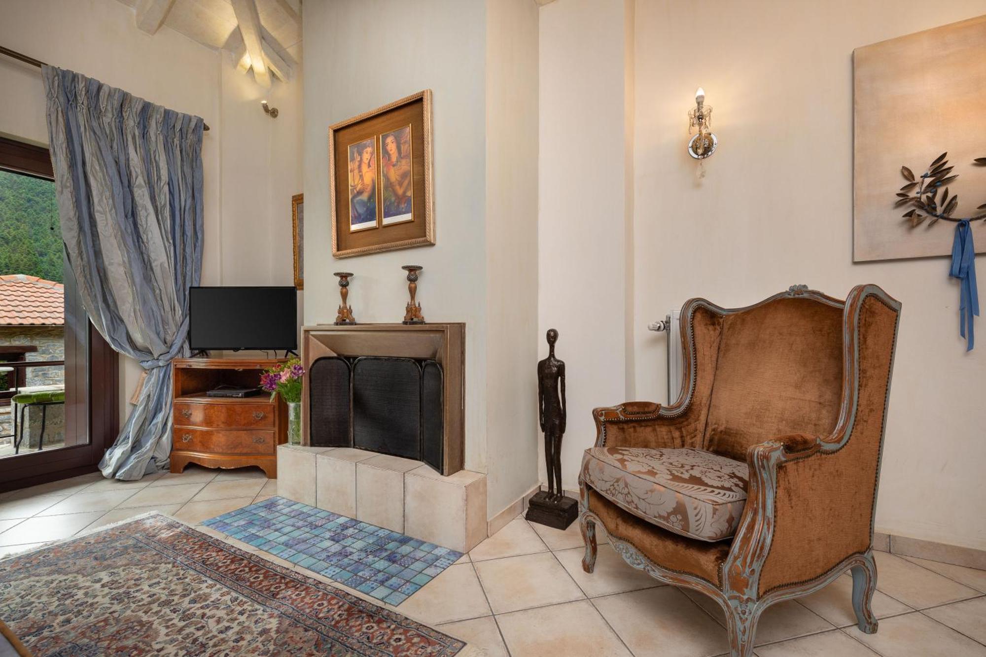 Ostra Menalon Luxury Suites Kardharás Rum bild